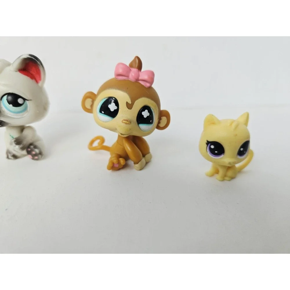 Hasbro Littlest Pet Shop lot 811 Monkey 180 cat 3 mini